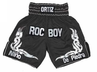 Custom Boxing Shorts , Design Boxing Shorts : KNBXCUST-2041-Black